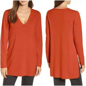 Eileen Fisher Lofty High Low Hem Tunic Sweater Wom